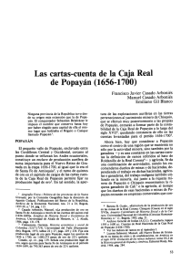 Las Cartas-Cuenta de la Caja Real de Popayán (1656