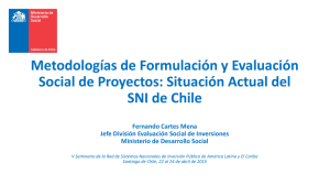 Metodologías de Formulación y Evaluación Social de Proyectos Ex