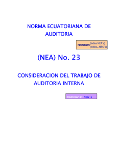 (NEA) No. 23 - Colegio de Contadores Bachilleres y Públicos del