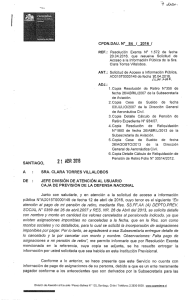 Page 1 º cua a s CPDN.DAU. Nº 84 2016 REF.: Resolución Exenta