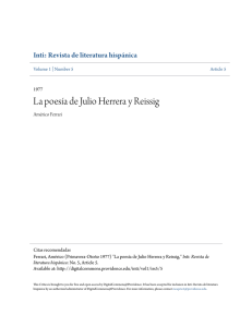 La poesía de Julio Herrera y Reissig
