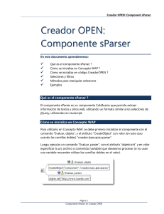 Creador OPEN: Componente sParser