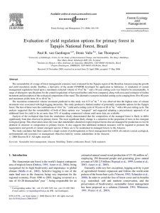 Evaluation of yield regulation options for primary forest in Tapajo´s