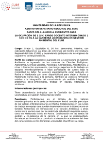 UNIVERSIDAD DE LA REPUBLICA CENTRO UNIVERSITARIO