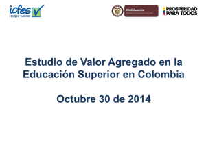 Estudio de valor agregado en educación superior en Colombia