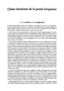 Claves interiores de la poes&iacute;a lorquiana / Amancio Sabugo Abril