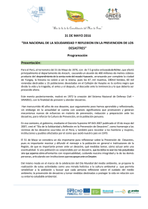 “Año de la de la Consolidación del Mar de Grau” 31 DE MAYO 2016