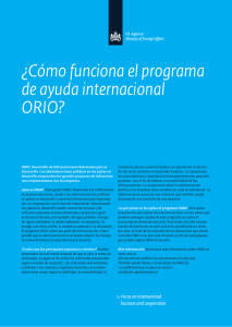 ¿Cómo funciona el programa de ayuda internacional ORIO?