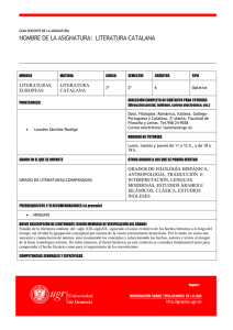 Modelo normalizado de ficha para asignaturas