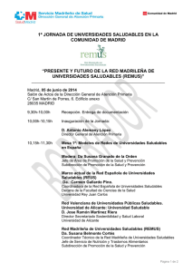 Programa jornada REMUS - Universidad de Alcalá