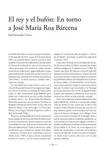 El rey y el bufón: En torno a José María Roa Bárcena