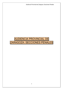AUDIENCIA PROVINCIAL DE ZARAGOZA: SECCIONES PENALES