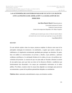 las autonomías de los pueblos mayas de yucatán y su silencio ante