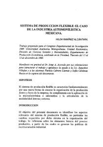 Page 1 SISTEMA DE PRODUCCION FLEXIBLE: EL CASO DE LA