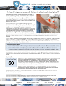 Limite Pasa/Falla Monitoreo de la higiene de manos