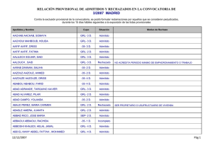 Listados Provisionales Madrid