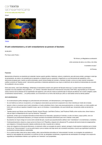 El anti colombianismo y el anti venezolanismo se parecen al fascismo