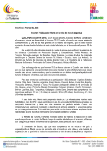 Boletín de Prensa No. 115 Ironman 70.3Ecuador: Manta en la mira