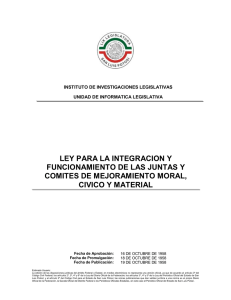 ley para la integracion y funcionamiento de las juntas y comites de