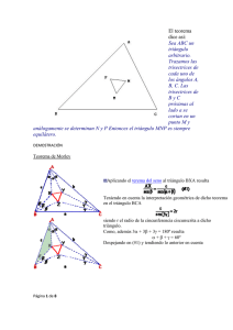 El teorema n e s A, al n e dice así: Sea ABC u triángulo arbitrario