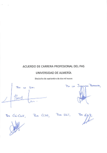 Acuerdo de Carrera Profesional del P.A.S. Universidad de Almería