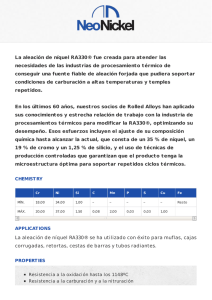 La aleación de níquel RA330® fue creada para atender las