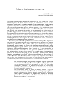 pdf El "Libro de Buen Amor" y la crítica textual / Laurence de Looze