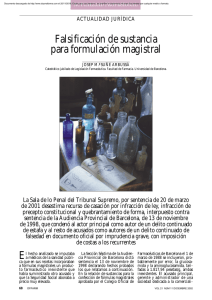 Falsificación de sustancia para formulación magistral