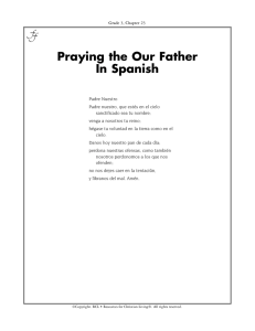 Praying the Our Father In Spanish