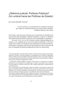 ¿reforma judicial: políticas públicas?