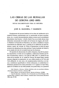 LAS OBRAS DE LAS MURALLAS DE GERONA (1362
