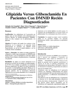 Glipizida Versus Glibenclamida En Pacientes Con DMNID