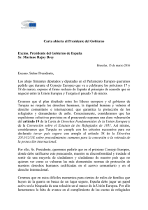 carta abierta al presidente del Gobierno de España