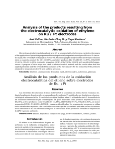 Analysis of the products resulting from the electrocatalytic oxidation