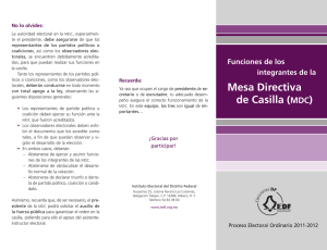 Mesa Directiva de Casilla (MDC)
