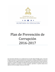 Plan de Prevención de Corrupción 2016-2017