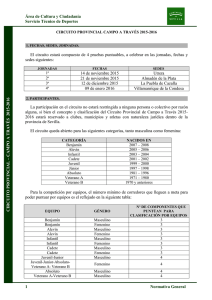 Normativa CP CAMPO A TRAVÉS 2015