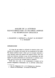 análisis de la actividad sulfato-reductora en bacterias marinas y su