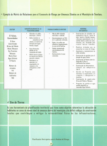 ` Ejemplo de Matriz de Relaciones para el Escenario de Riesgo por