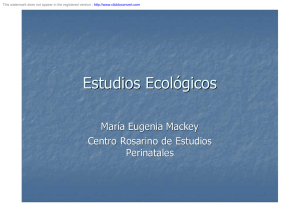 Estudios Ecológicos
