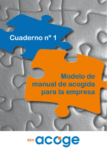 Modelo de manual de acogida para la empresa Cuaderno nº 1