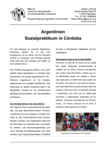 Argentinien Sozialpraktikum in Córdoba