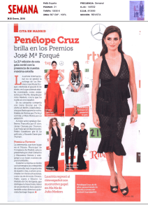 Penelope Cruz - Premios José María Forqué