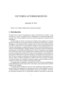 VECTORES AUTORREGRESIVOS