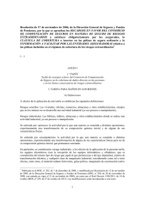 1 Resolución de 27 de noviembre de 2006, de la Dirección General