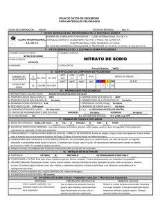 NITRATO DE SODIO - Cloro Internacional, SA de CV