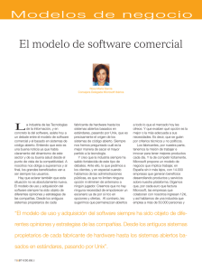 El modelo de software comercial