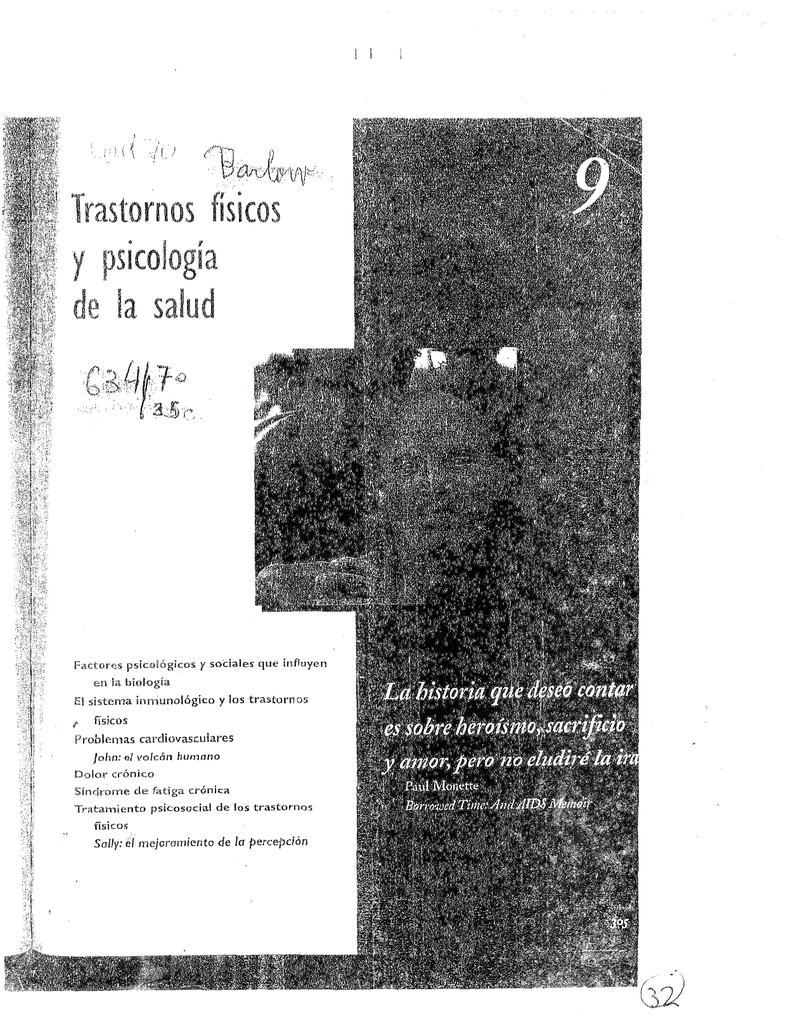 Trastornos Fisicos Y Psicologia De La Salud