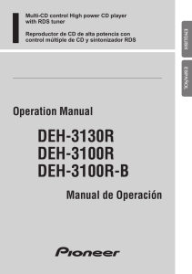 Operation Manual DEH-3130R DEH-3100R DEH-3100R