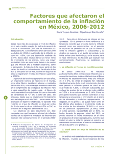 Factores que afectaron el comportamiento de la inflación en México